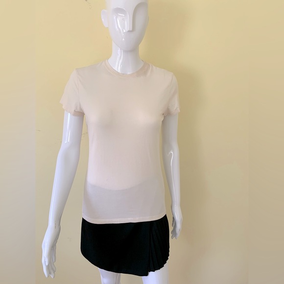 Jones New York lot of 2 bamboo & cotton blend tops brown & cream crew neck US M - Picture 8 of 14